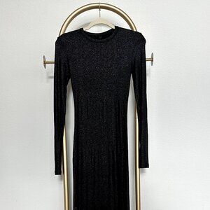 SKIMS Soft Lounge Shimmer Long Sleeve Maxi Dress